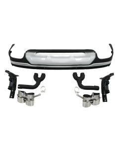Audi Q7 4.5M 2020-2024 (for S-Line) SQ7 Style Rear Bumper Diffuser with Exhaust Tips