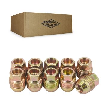 Zinc Wheel Nut 19 HEX M12X1.5 (10 Pack) For Chevrolet Cruze Pontiac Impala Cobalt Malibu Trax Sonic