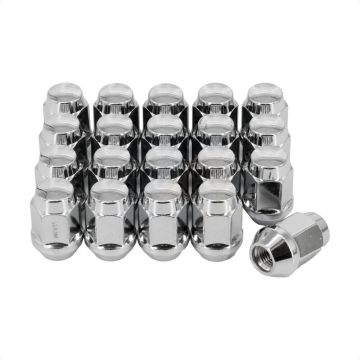 Chrome Wheel Lug Nut Bulge Acorn 19 HEX M10X1.25 (20 Pack) For Geo Metro Chevrolet Sprint Pontiac