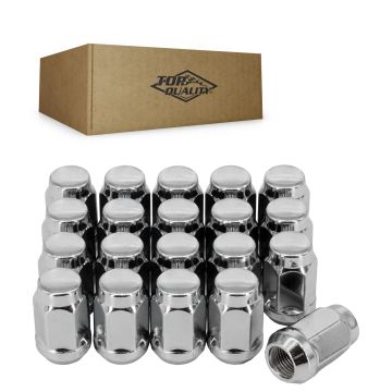 Chrome Wheel Lug Nut Bulge Acorn 19 HEX 1/2"X20 (20 Pack) For Ford Ranger Explorer Edge Lincoln MKX