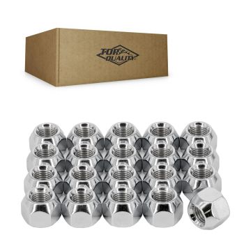 Chrome OpenEnd Wheel Lug Nut Acorn 21 HEX M12X1.5 (20 Pack)