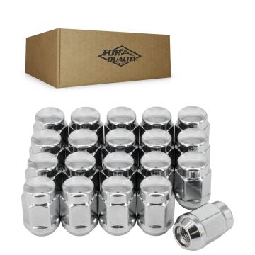 Chrome Wheel Lug Nut 21 HEX M12X1.25 (20 Pack) For Nissan Subaru Rogue Forester Sentra Outback Versa