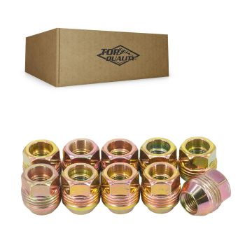 Zinc Open End Wheel Lug Nut Dual Thread Acorn 22 HEX M14X1.5 (10 Pack) For Chevrolet GMC Sierra 1500