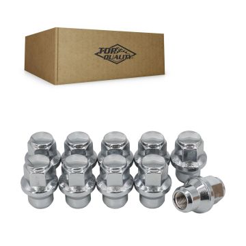Chrome Wheel Lug Nut Bulge Acorn 21 HEX M14X1.50 (10 Pack) For Dodge Charger Chrysler 300 Challenger