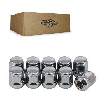 Chrome Wheel Lug Nut Bulge Acorn 19 HEX (10 Pack) For Honda Civic CR-V Acura Accord RDX Fit HR-V MDX