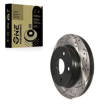 Front Coated Drilled Slotted Disc Brake Rotor (1 Piece Only) DS1-780073 For Ram 1500 Classic Dodge