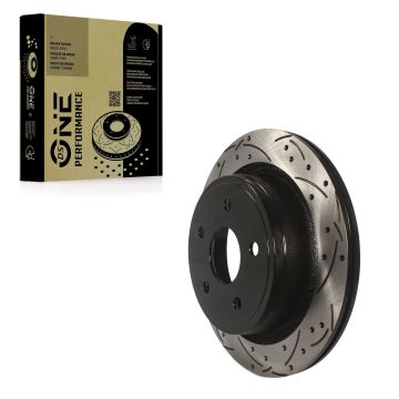 Rear Coated Drilled Slotted Disc Brake Rotor (1 Piece Only) DS1-780082 For Ram 1500 Classic Dodge
