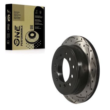 Rear Coated Drilled Slotted Disc Brake Rotor (1 Piece Only) DS1-980780 For Toyota 4Runner Lexus FJ