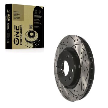 Front Coated Drilled Slotted Disc Brake Rotor (1 Piece Only) DS1-981773 For Nissan Rogue Sport LEAF