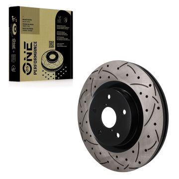 Front Coated Drilled Slotted Disc Brake Rotor (1 Piece Only) DS1-982567 For Subaru Forester Outback