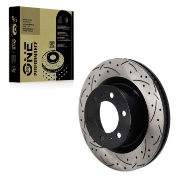 Front Coated Drilled Slotted Disc Brake Rotor (1 Piece Only) DS1-982857 For Toyota Tundra Lexus