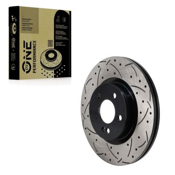 Rear Coated Drilled Slotted Disc Brake Rotor (1 Piece Only) DS1-DS8455 For Mercedes-Benz GLC300 C43