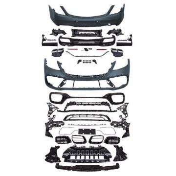 Mercedes Benz S-Class W222 2014-2020 Front Rear Bumper Conversion Body Kit to S63 AMG Style Look