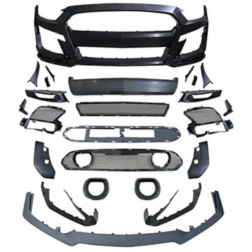 Ford Mustang 2015-2017 Front Bumper Conversion W/Grille Light to Shelby GT500 Style Look