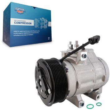 Air Conditioner AC Compressor w/ GLB-FD12862 For Ford F-350 Super Duty F-250 F-450 F-550 F-650 6.7L