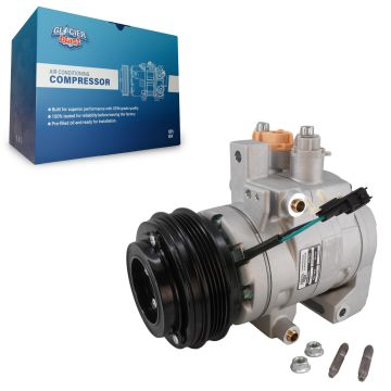 Air Conditioner AC Compressor with Clutch GLB-FD13205 For Ford F-150 5.0L