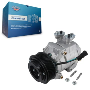 Air Conditioner AC Compressor w/ GLB-FD13296 For Ford F-350 Super Duty F-250 F-450 F-550 F-600 6.7L