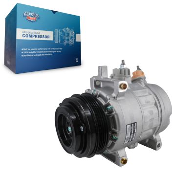 Air Conditioner AC Compressor with Clutch GLB-FD13359 For 2018-2025 Ford F-150 5.0L