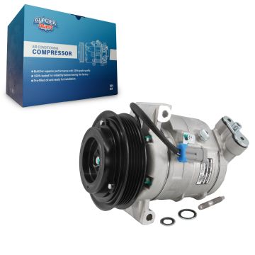 Air Conditioner AC Compressor w/ Clutch GLB-GM12947 For 2010-2011 Chevrolet Equinox GMC Terrain 2.4L