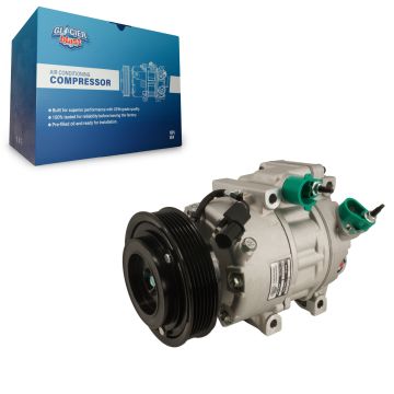 AC Compressor with Clutch GLB-HY12438 For Hyundai Santa Fe Kia Sorento Sonata Optima Azera Magentis