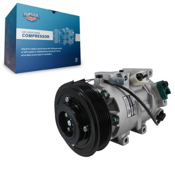 Air Conditioner AC Compressor with Clutch GLB-HY12957 For Hyundai Accent Kia Rio 1.6L