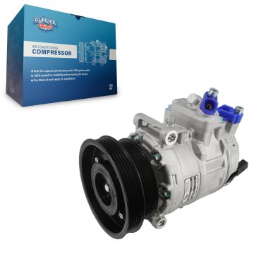 AC Compressor w/ GLB-VW12321 For Volkswagen Jetta Golf Passat Rabbit Beetle Audi TT RS Quattro 2.5L
