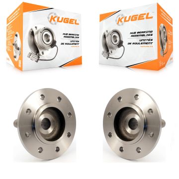 Front Wheel Bearing Hub Assembly Pair For 94-99 Dodge Ram 2500 4 Hole Rectangular Flange K70-100376