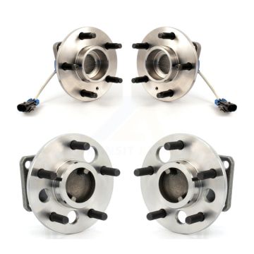 Front Rear Wheel Bearing & Hub Assembly Kit For 2001-2002 Pontiac Aztek FWD with Non-ABS K70-101174