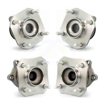 Front Rear Wheel Bearing & Hub Assembly Kit For 07-12 Nissan Sentra 2.0L with 4-Wheel ABS K70-101267