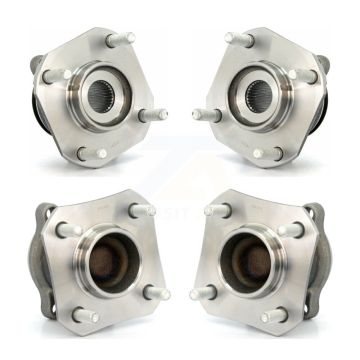 Front Rear Wheel Bearing & Hub Assembly Kit For 2007-2012 Nissan Sentra 2.0L with Non-ABS K70-101268