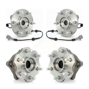 Front Rear Wheel Bearing & Hub Assembly Kit For 2008 Nissan Armada With Internal ABS K70-101297
