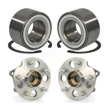 Front Rear Wheel Bearing And Hub Assembly Kit For 2001-2005 Toyota RAV4 AWD K70-101526