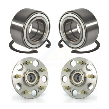 Front Rear Wheel Bearing And Hub Assembly Kit For 2004 Honda Civic SiR K70-101547