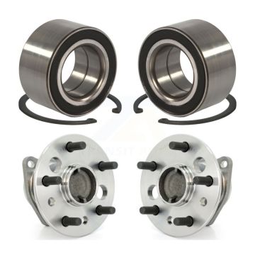 Front Rear Wheel Bearing And Hub Assembly Kit For 2004 Toyota Camry Non-ABS K70-101582