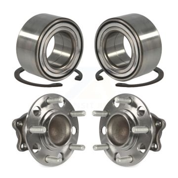 Front Rear Wheel Bearing & Hub Assembly Kit For 08-09 Mitsubishi Lancer FWD with Non-ABS K70-101635