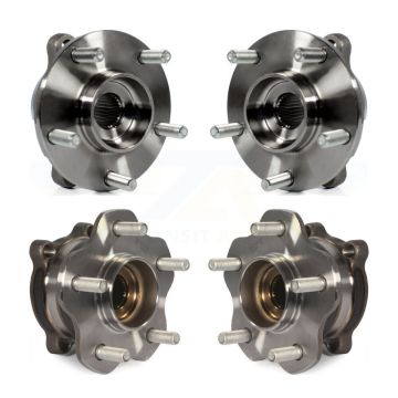 Front Rear Wheel Bearing & Hub Assembly Kit For 2006-2007 INFINITI M35 AWD K70-101993