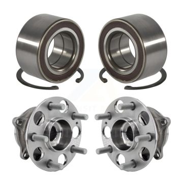 Front Rear Wheel Bearing And Hub Assembly Kit For 2014-2016 Acura MDX AWD K70-102002