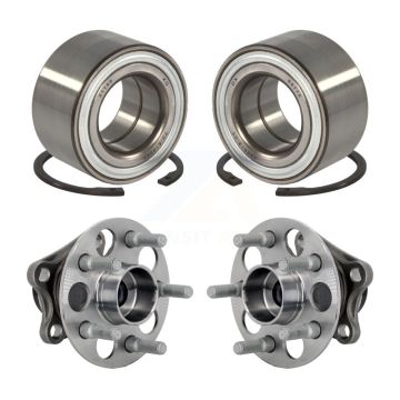 Front Rear Wheel Bearing And Hub Assembly Kit For 2008-2014 Scion xD K70-102136