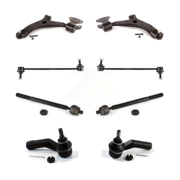 Front Suspension Arm & Ball Joint Tie Rod End Link Kit (8Pc) For 2010-2013 Mazda 3 Sport K72-100157