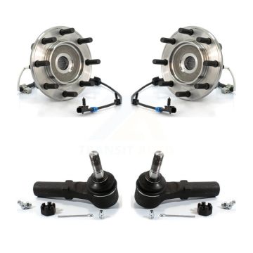 Front Wheel Bearing & Tie Rod End Kit For Chevrolet GMC Sierra 3500 Silverado Classic 4WD K77-100174