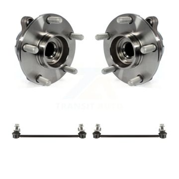Front Hub Bearing Assembly And Link Kit For 2003-2008 INFINITI FX35 RWD K77-100309
