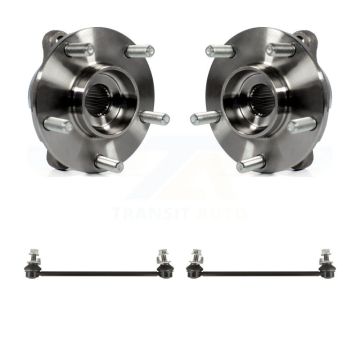Front Hub Bearing Assembly And Link Kit For 2003-2008 INFINITI FX35 FX45 K77-100310
