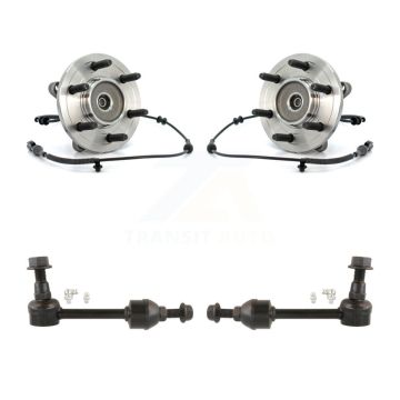 Front Hub Bearing Assembly And Link Kit For 2004 Ford F-150 4WD With 6 Lug Wheels K77-100347