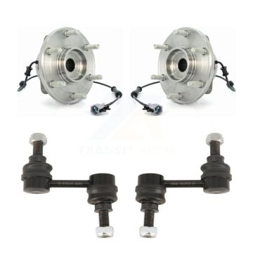 Front Hub Bearing Assembly And Link Kit For Nissan TITAN INFINITI QX56 Armada Pathfinder K77-100358