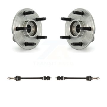 Front Hub Bearing Assembly And Link Kit For 2002-2005 Dodge Ram 1500 4WD with 2-Wheel ABS K77-100360