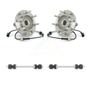 Front Hub Bearing Assembly & Link Kit For Chevrolet GMC Sierra 3500 Silverado Classic RWD K77-100371