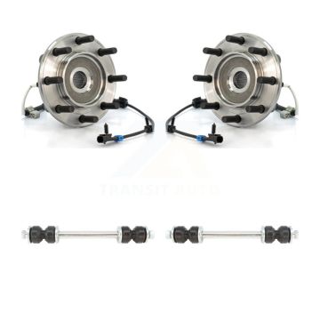 Front Hub Bearing Assembly & Link Kit For Chevrolet GMC Sierra 3500 Silverado Classic 4WD K77-100373