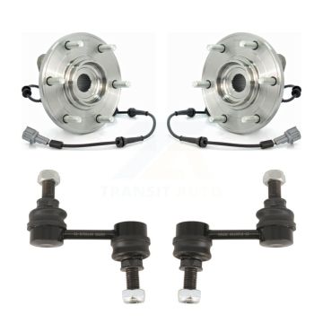 Front Hub Bearing Assembly And Link Kit For Nissan TITAN Armada INFINITI QX56 K77-100384