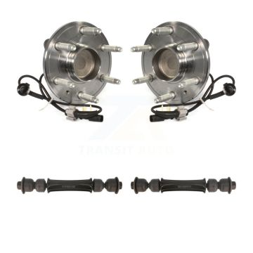 Front Hub Bearing Assembly & Link Kit For GMC Chevrolet Sierra 1500 Silverado Tahoe Yukon K77-100396