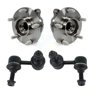Front Hub Bearing Assembly And Link Kit For INFINITI Q50 Q60 RWD with 2.0L K77-100414